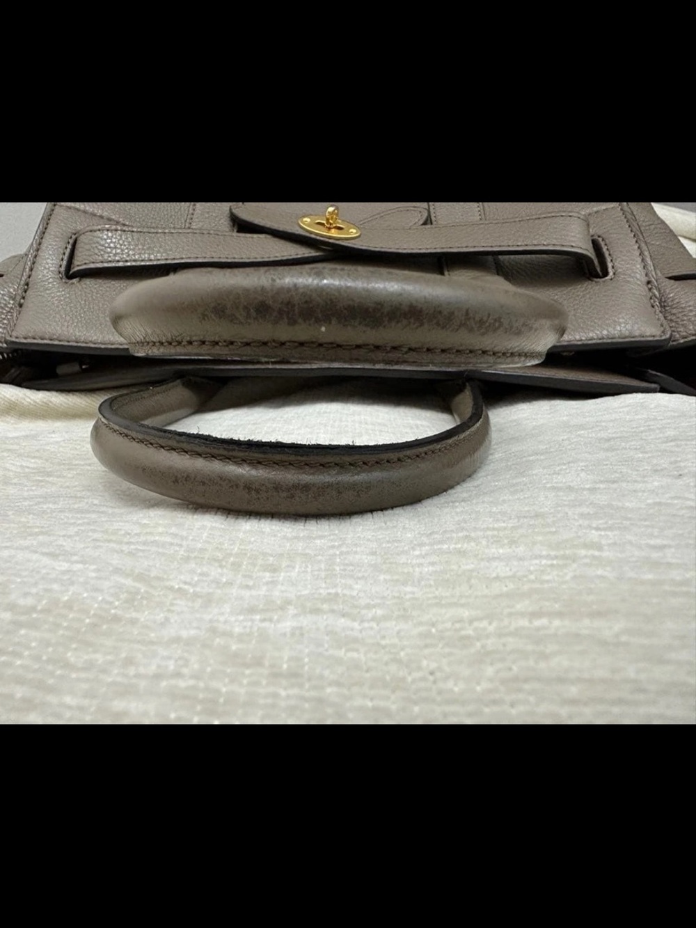 Mulberry Olive Brown Leather Satchel with Gold Hardware - Picture 4 of 7